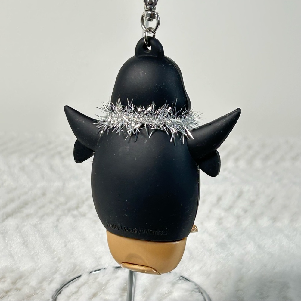 BBW Penguin Pocketbac Hand Sanitizer Holder Tinsel Christmas Lights NWOT - Picture 3 of 11